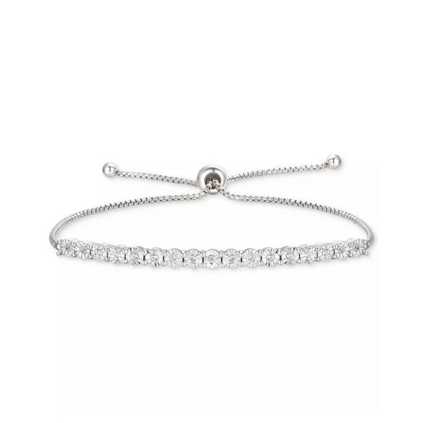 Pulsera Bolo de Diamantes (3 Metales)