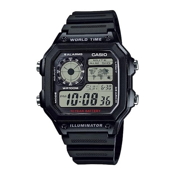 Casio Reloj multifunción analógico digital de color negro para hombre