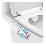 Bidet Toilet Seat Attachment with Non-Electric Dual Nozzle