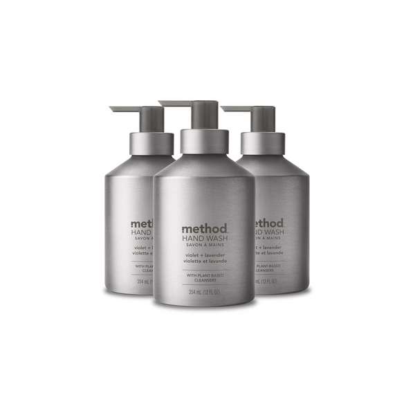 3 Bottles Of Method Gel Hand Soap, Violet + Lavender