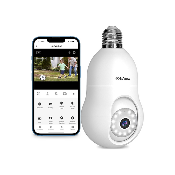 LaView 4MP Wireless Smart Bulb Security Camera