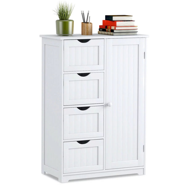 Bathroom Storage Wooden 4 Drawer Cabinet