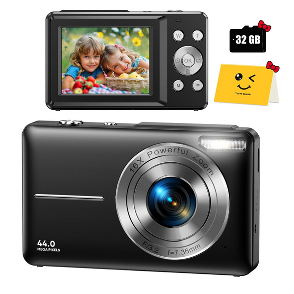 1080P Digital Camera with 32GB SD Card