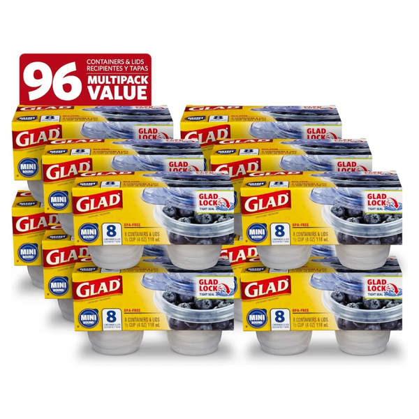 96 Glad Food Storage Containers