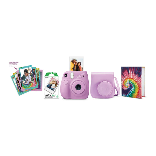 Paquete Fujifilm INSTAX Mini 7+ (paquete de 10 películas, álbum, estuche para cámara, pegatinas)