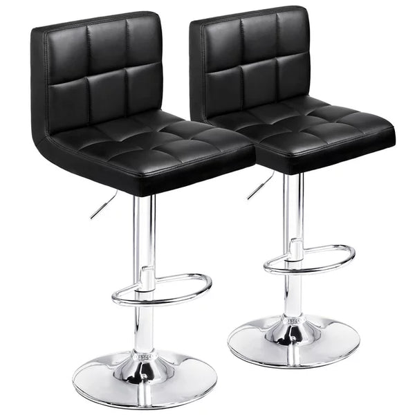 Set of 2 Modern PU LeatherSwivel Barstools