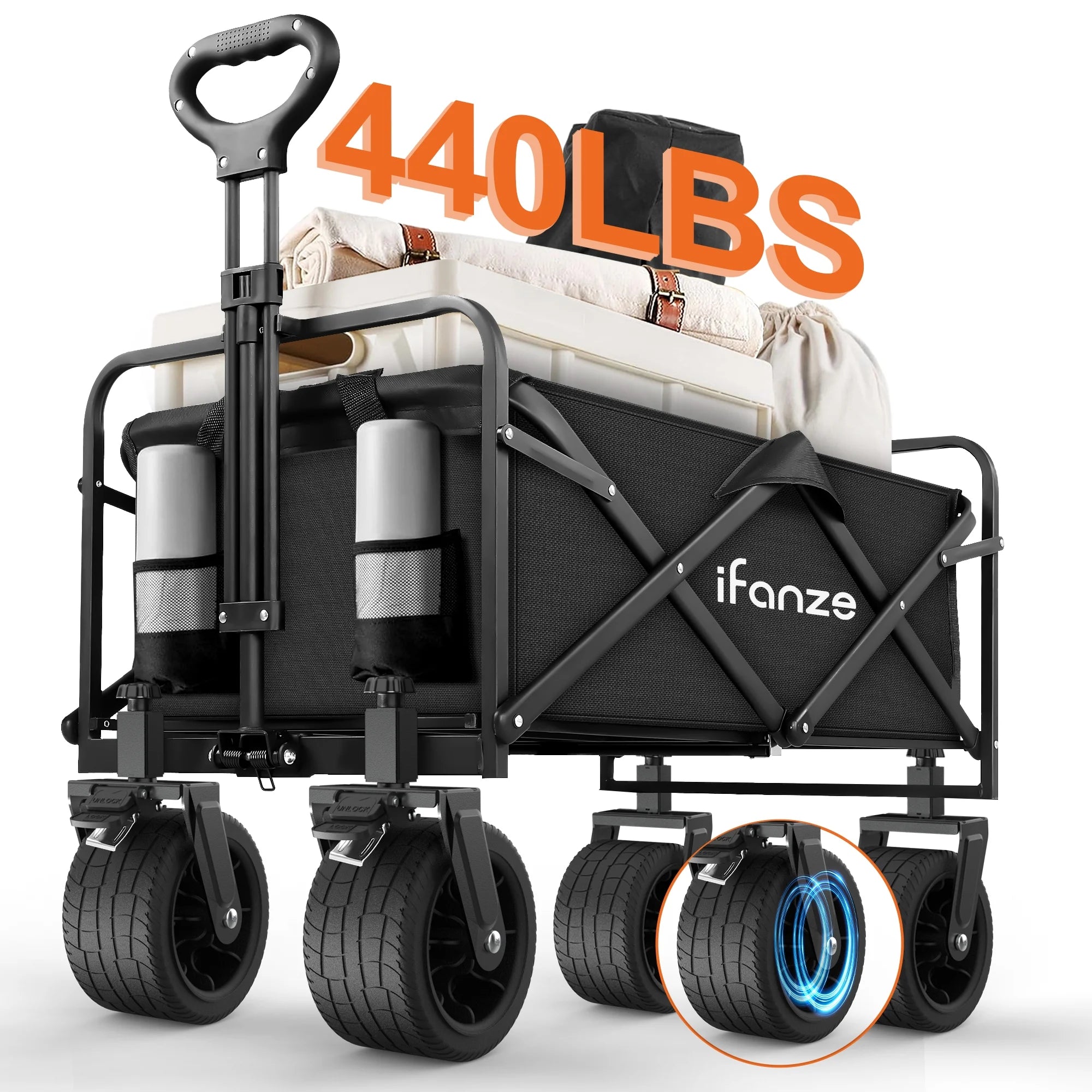 440LBS Large Collapsible Folding Wagon