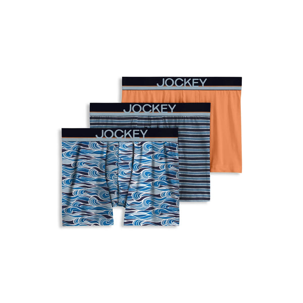 3 Jockey Men's Casual Cotton Stretch Trunks