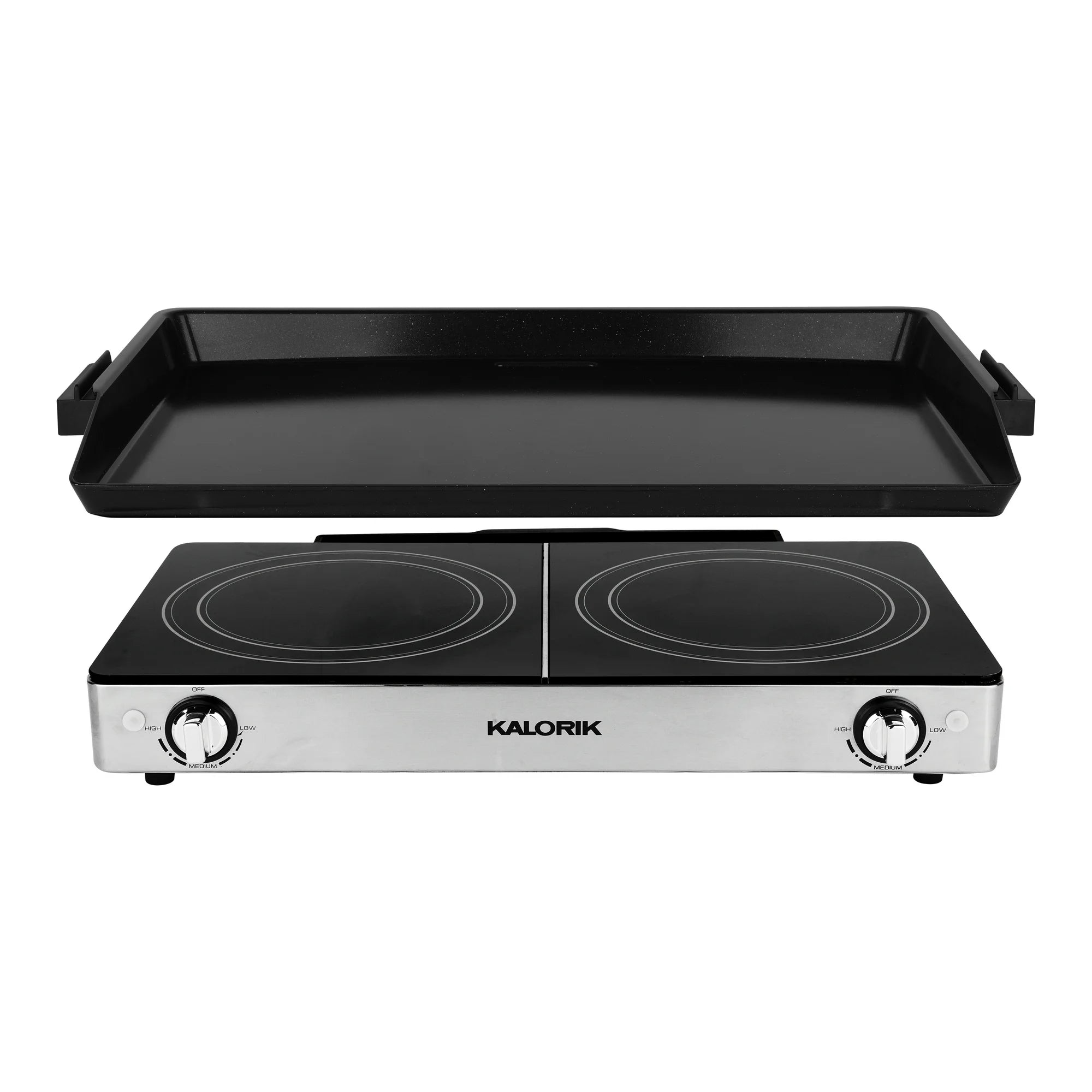Kalorik Pro Stainless Steel Double Griddle and Cooktop