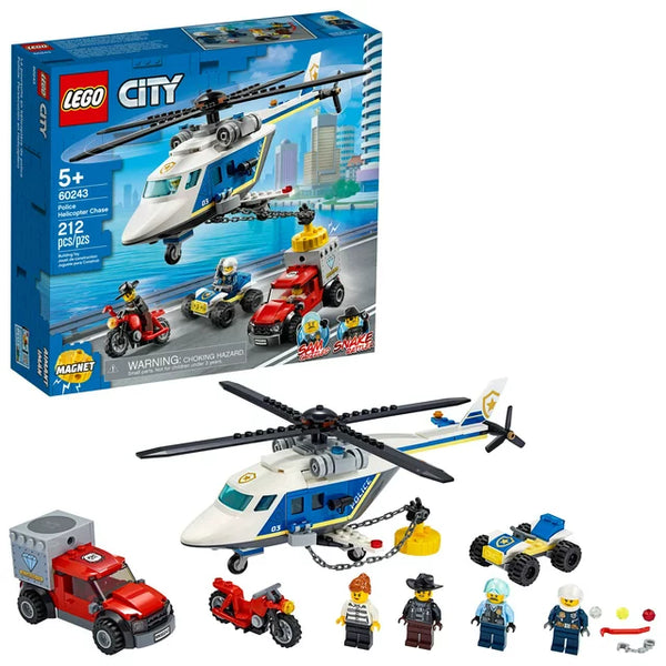 LEGO City Police Helicopter Chase Building Toy Set