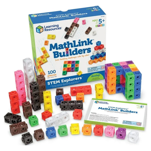 100-Piece Learning Resources Stem Explorers MathLink Builders Set