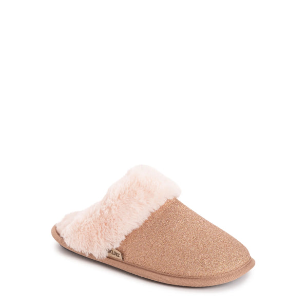 MUK LUKS Women's Angled Sparkle Scuff Slipper