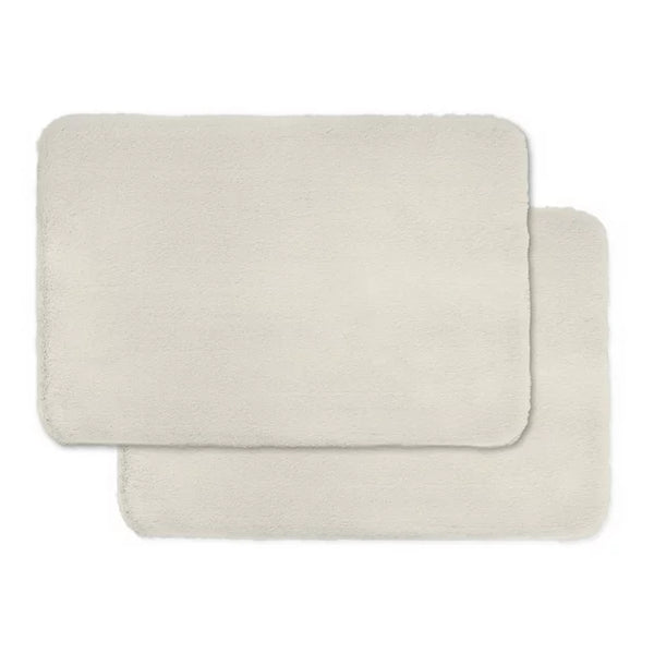 2 Faux Fur Memory Foam Bath Rug