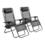 2 Zero Gravity Chair Loungers (4 Colors)