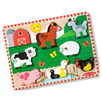 Melissa & Doug Farm Wooden Chunky Puzzle (6 Styles)