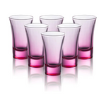 Set of 6 M&N HOME Ombre Pink Shot Glasses, 2 Oz