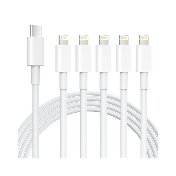 5-Pack Nknzly 6ft Apple MFi Certified USB-C to Lightning Cable