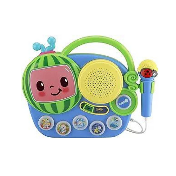 eKids Auxiliary Cocomelon Toy Singalong Boombox with Microphone