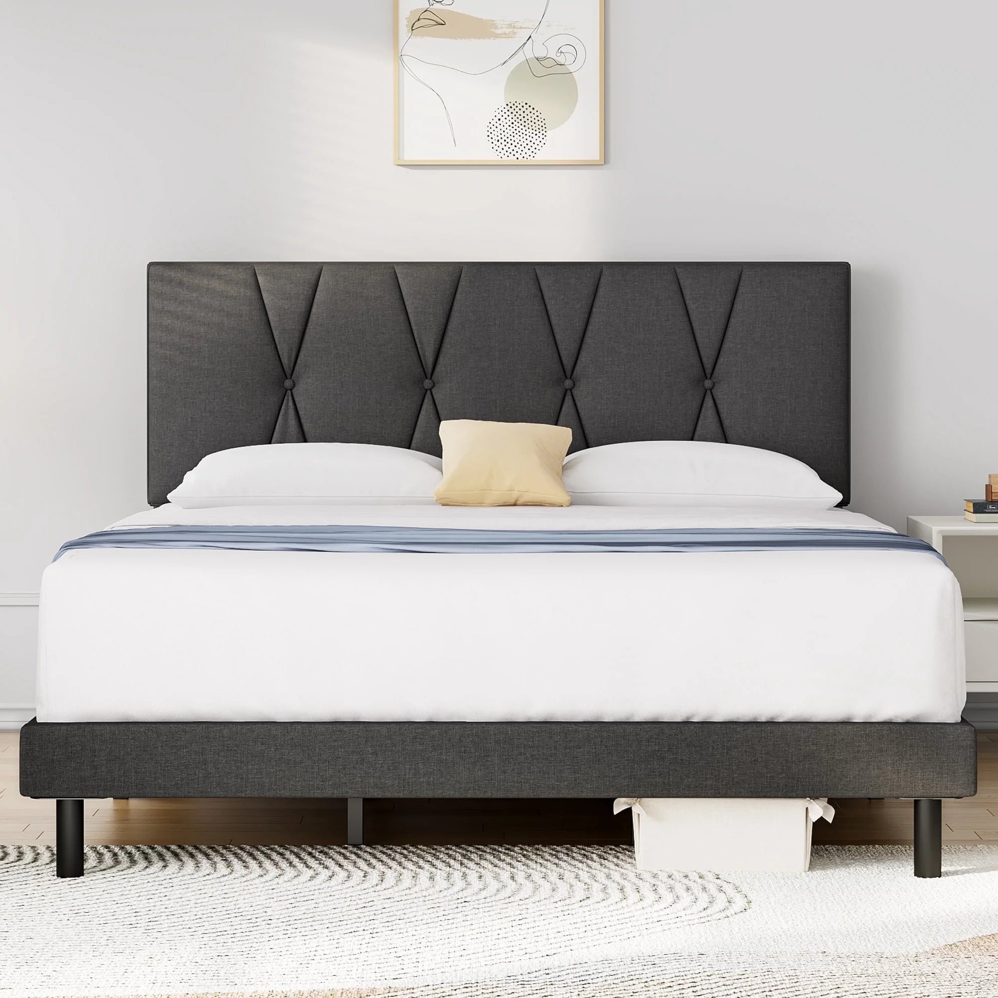 Full Or Queen Size Platform Beds With Headboards
