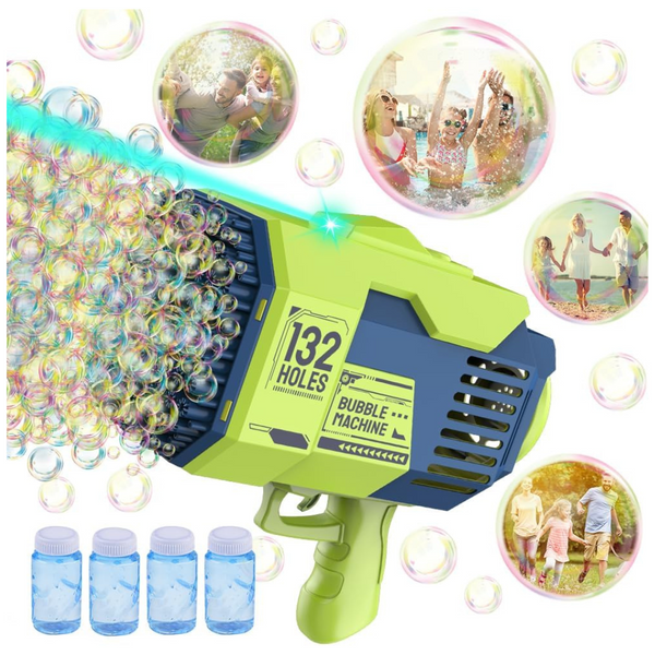 132 Holes 10,000 Bubble Machine Blower Gun