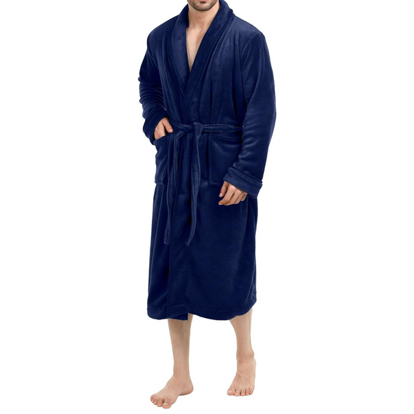 Luxurious Mens Plush Bathrobe