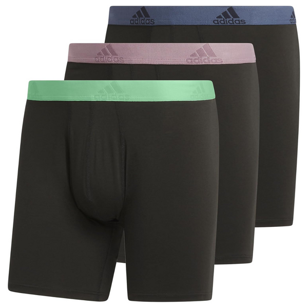 3-Pack adidas Men's Performance Stretch Cotton Boxer Brief Underwear