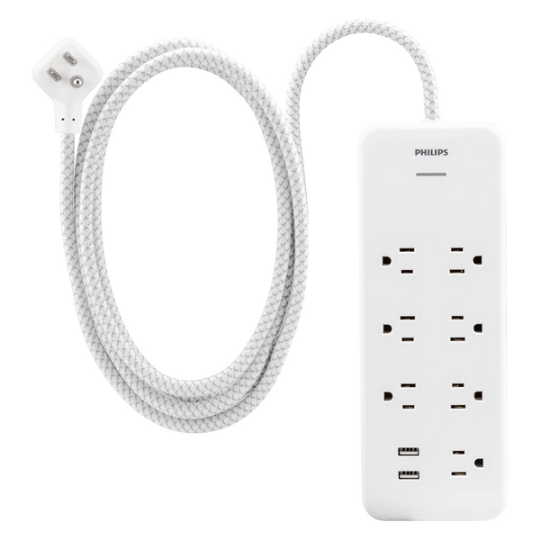 Philips 7-Outlet Surge Protector With 2 USB Ports