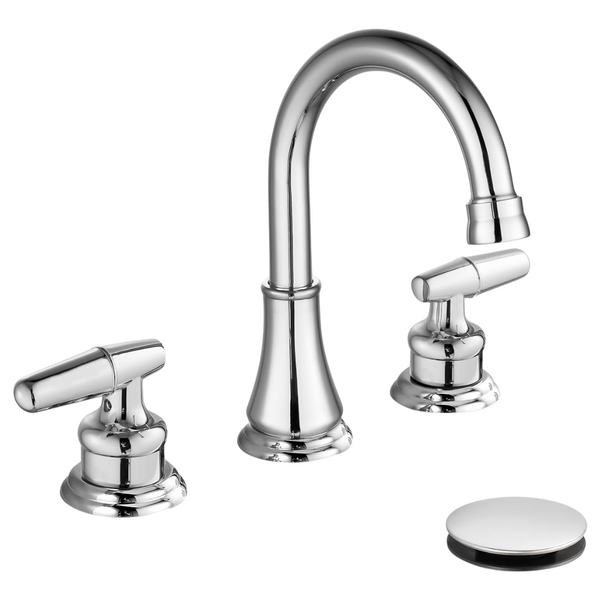 Dual Handle Polished Chrome Bathroom Sink Faucet