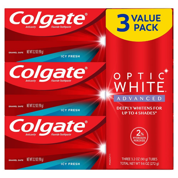 3-Pack Colgate Optic White Advanced Toothpaste