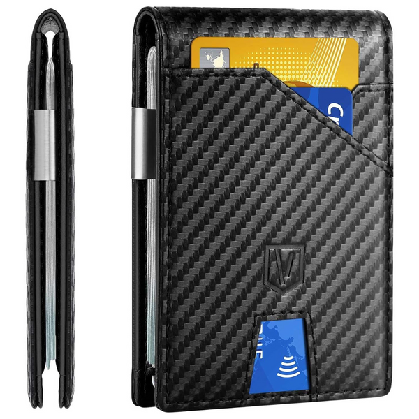 Slim RFID Wallet With Money Clip