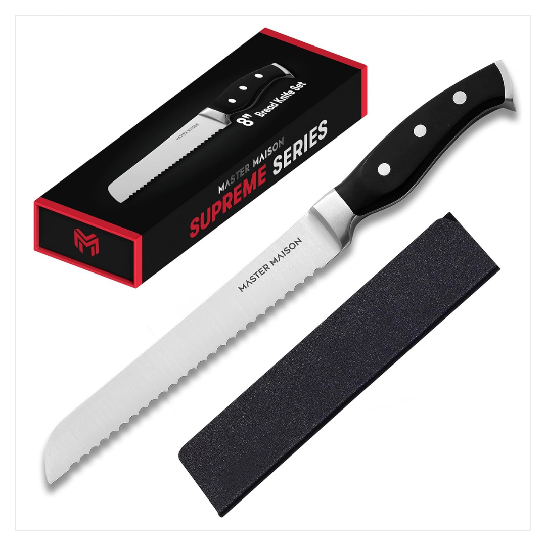 8" Professional Stainless Steel Bread Knife