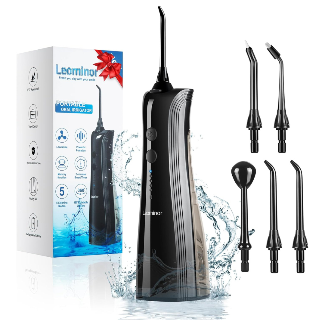 Cordless Water Flosser With 4 Modes & 5 Jet Tips