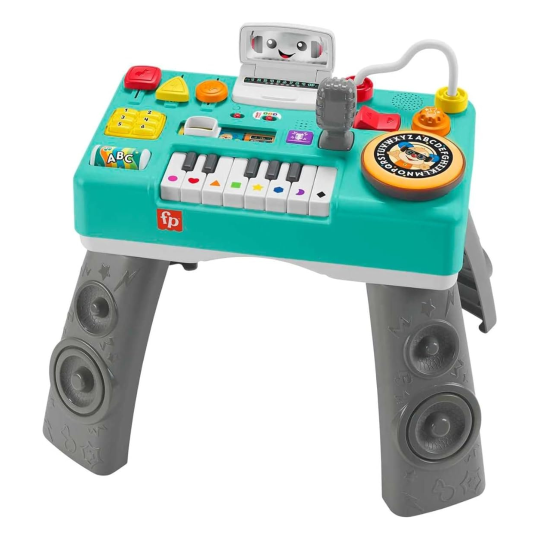 Fisher-Price Laugh & Learn DJ Table - Musical Activity Center with Lights & Sounds