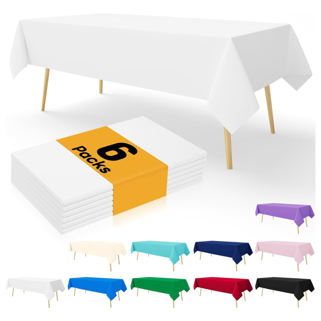 6 Disposable Tablecloths