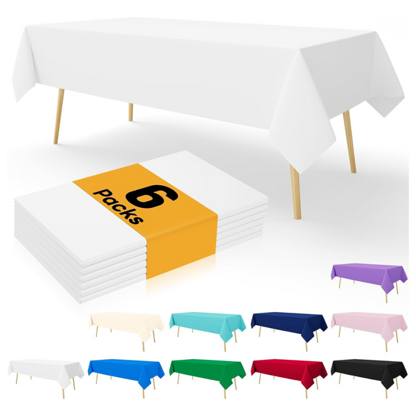 6 Disposable Tablecloths