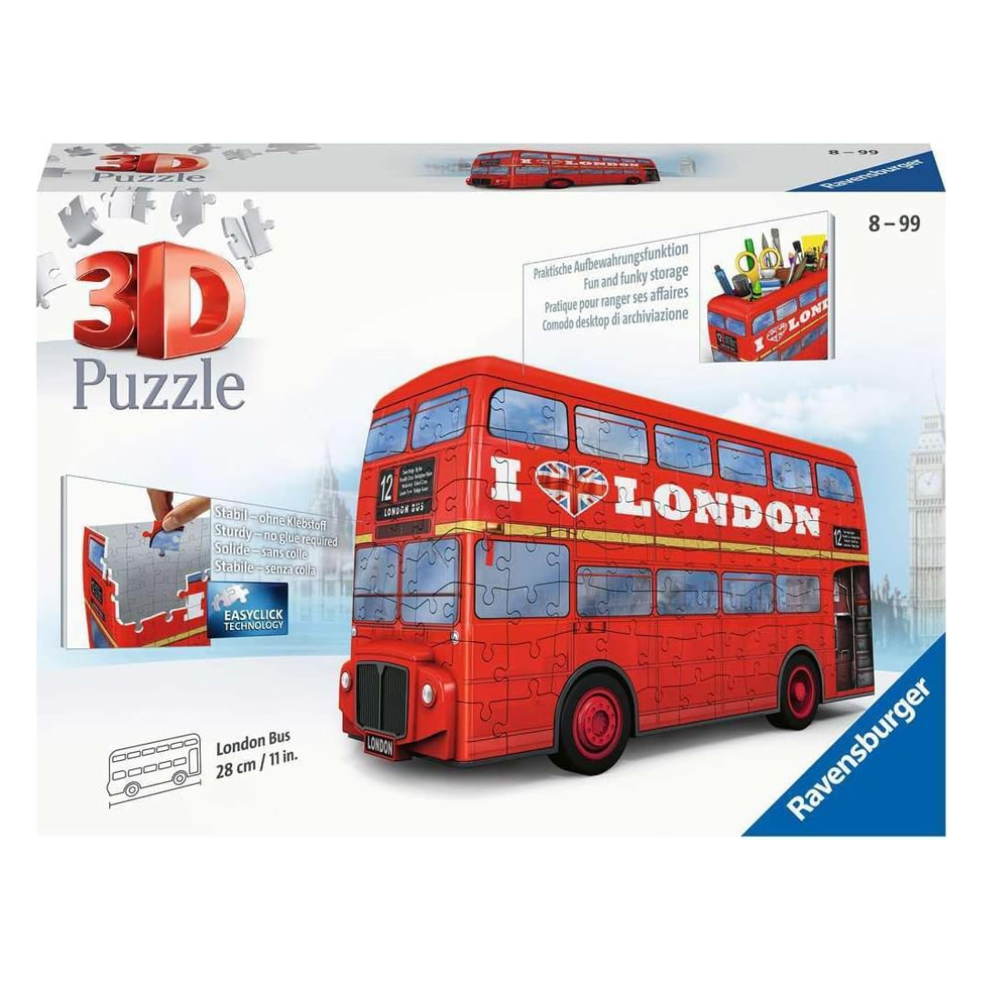 216-Piece London Bus 3D Jigsaw Puzzle