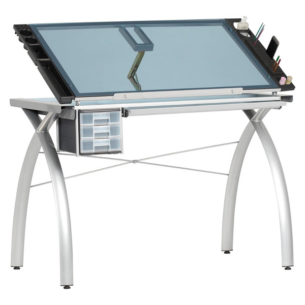 Adjustable Writing and Art Table with Drawers