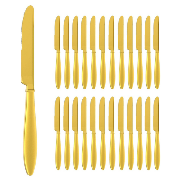 200 Pcs Gold Disposable Knives