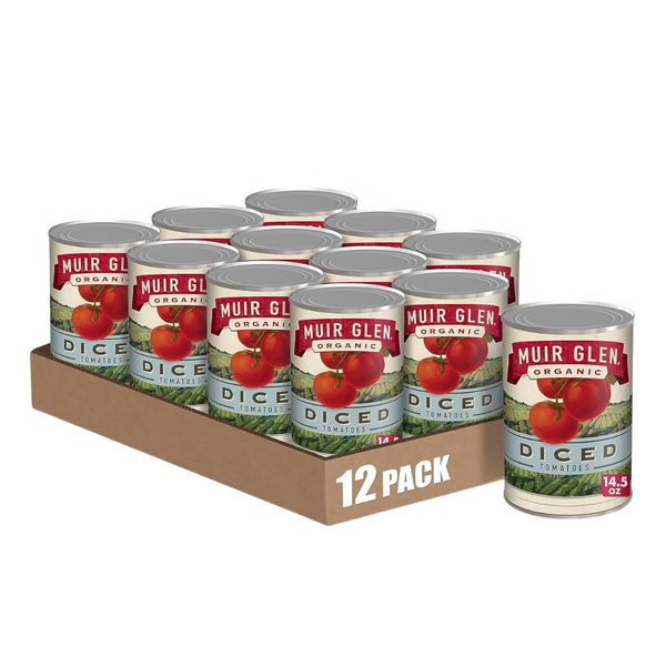 12 Cans Muir Glen Organic Diced Tomatoes (OU)