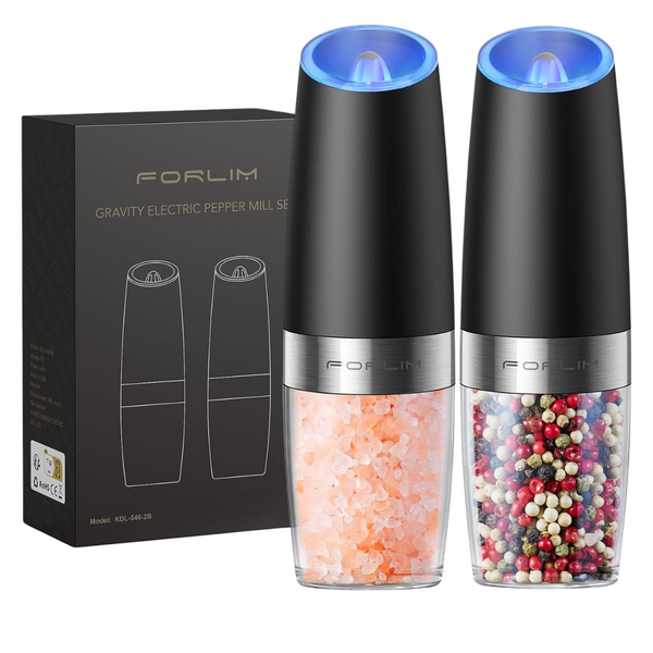 Gravity Electric Salt and Pepper Grinder Set