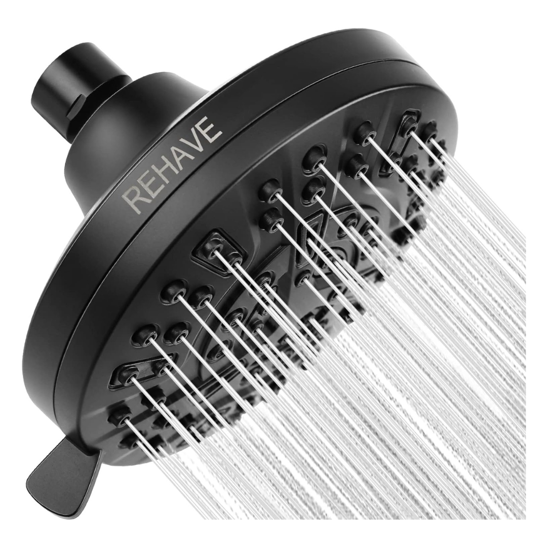 63-Jet Rainfall Shower Head with 8 Modes