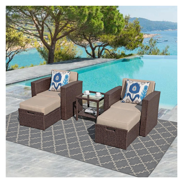 2 Person Outdoor Seating Group with Cushions