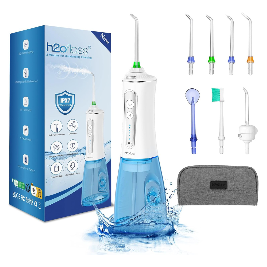 Cordless Water Flosser With 5 Modes & 5 Jet Tips