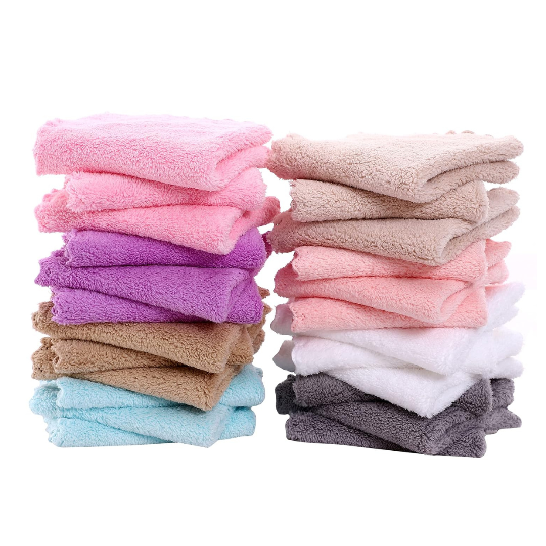 24-Pack Baby Washcloths (9 Colors)