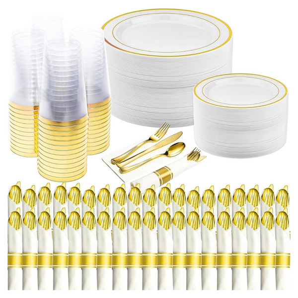 350 Pcs Disposable Dinnerware Set