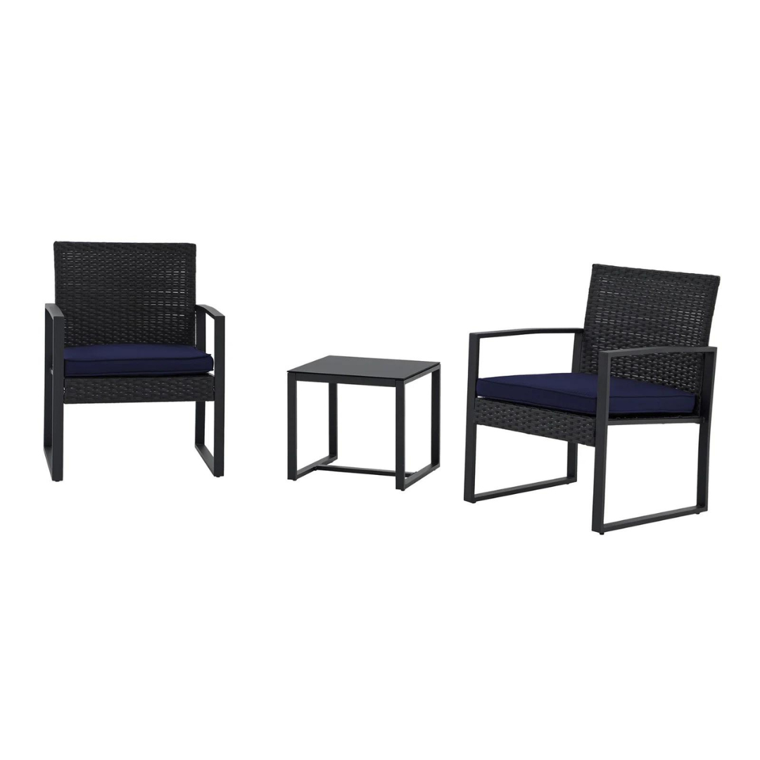 3-Piece Outdoor Patio Set With Cushions