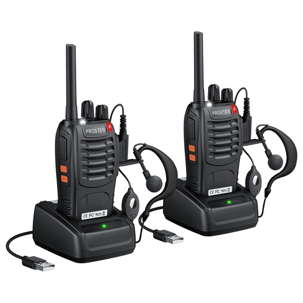 16 Channel Rechargeable Long Range Walkie Talkies