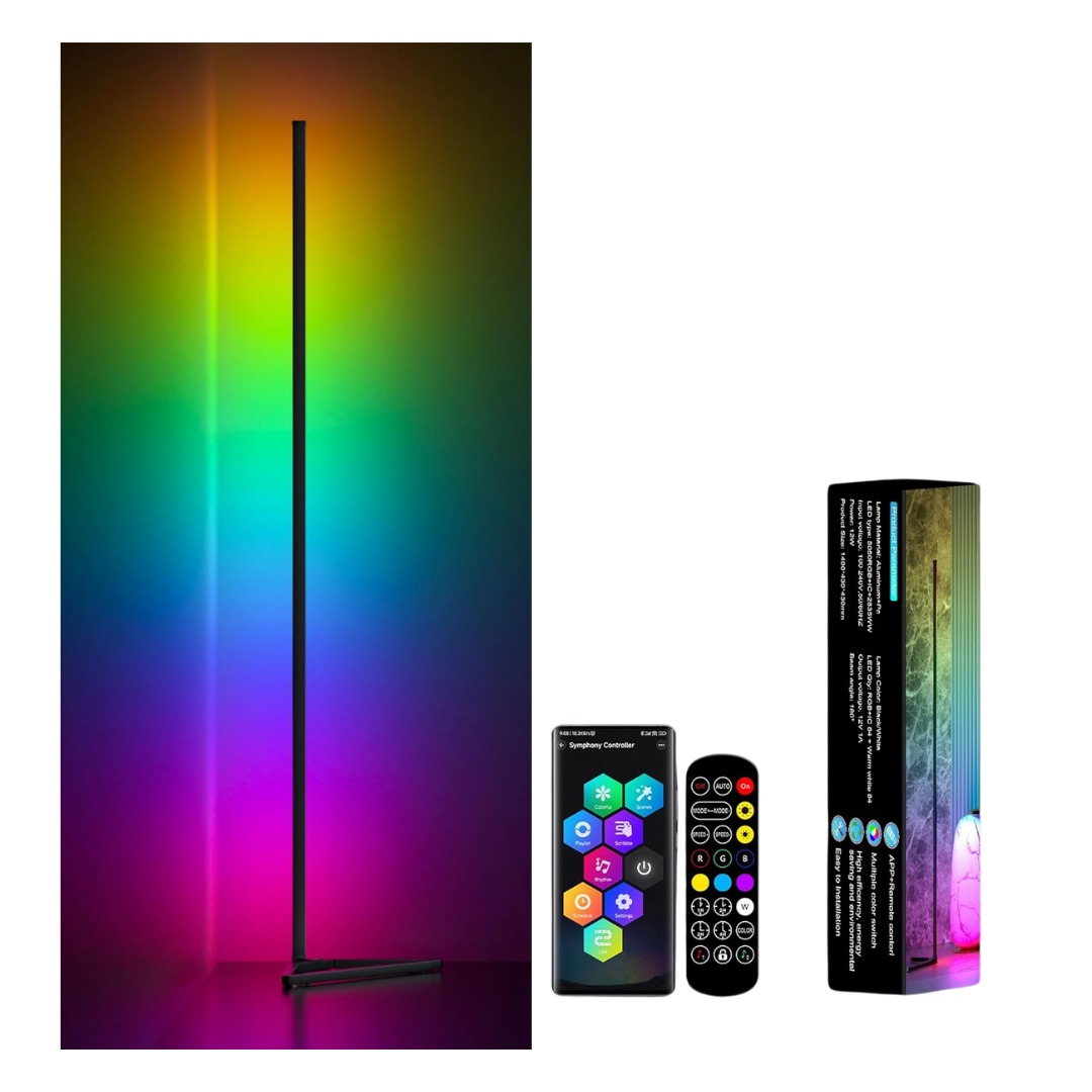 RGB Corner Floor Lamp with Music Sync