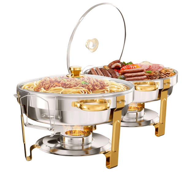 4-Pack Round Chafing Dish Buffet Set