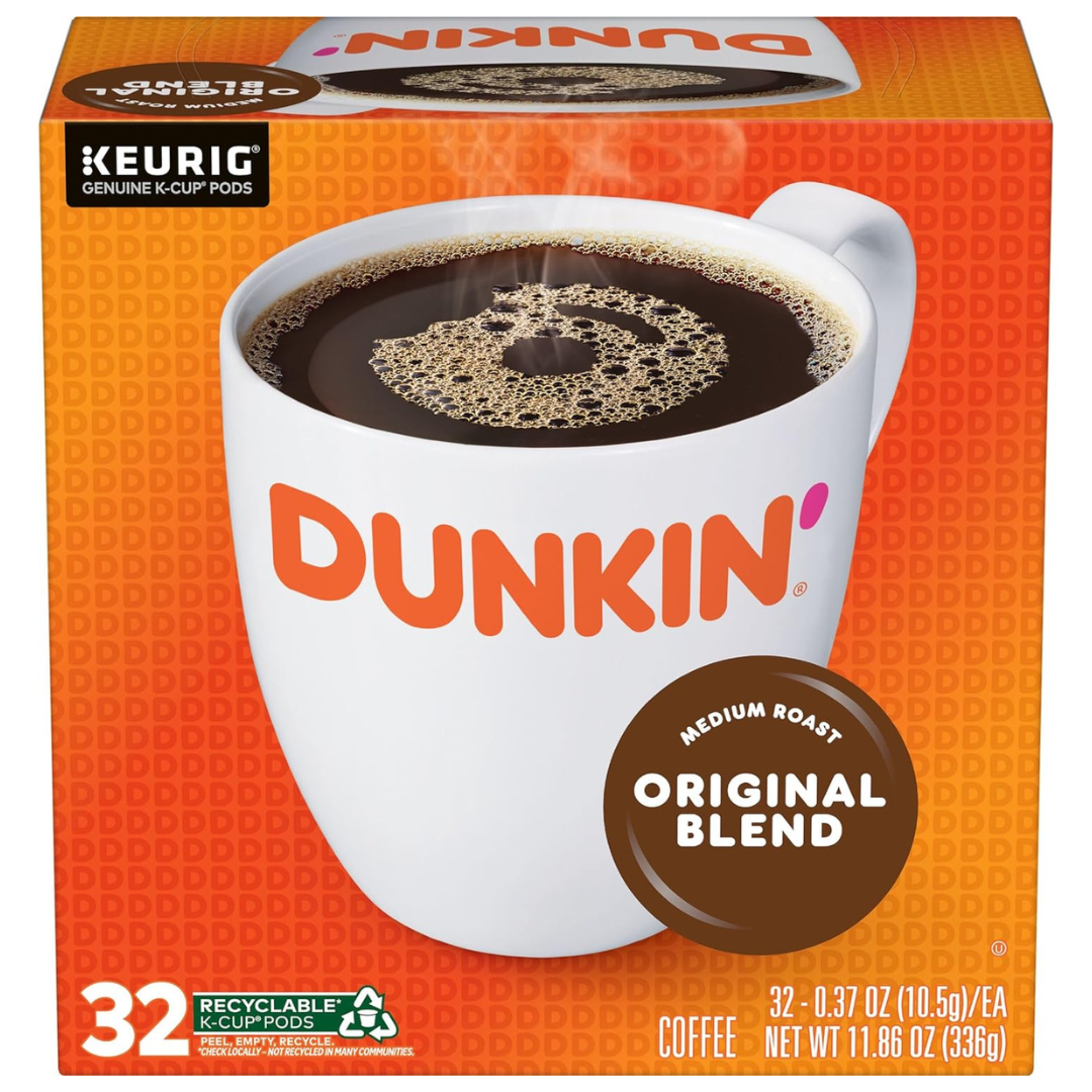 128-Count Dunkin’ Original Blend Medium Roast Keurig K-Cup Coffee Pods